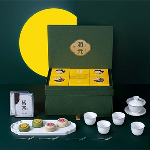 中秋砖茶月饼礼盒